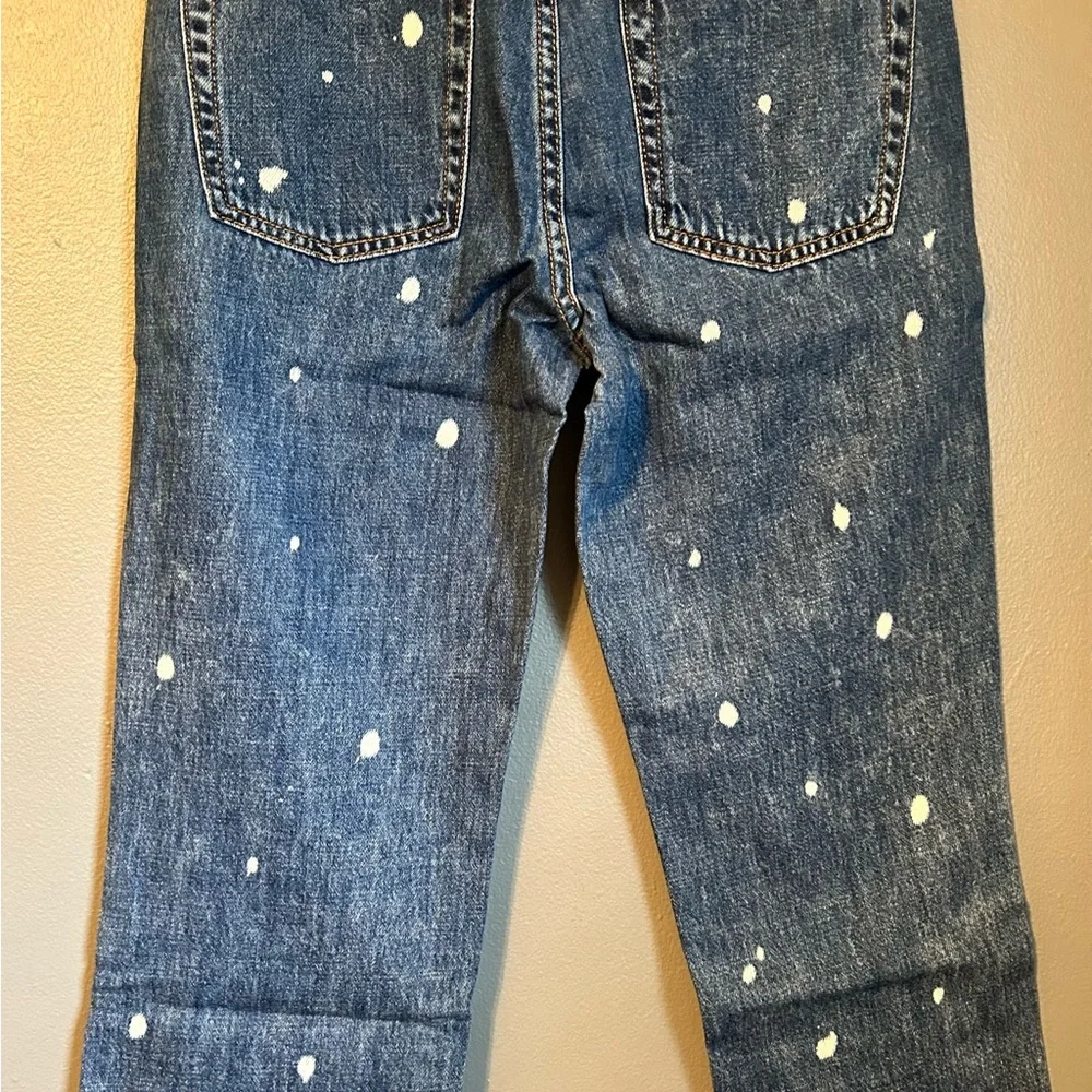 NWT Free People Sandrine Rose Sz 28/US 6 Polka dot High-rise Skinny Jeans! - Picture 13 of 16
